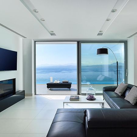 Beachfront Villa In Crete - Epavli Luxury Villa Agia Pelagia Exteriér fotografie